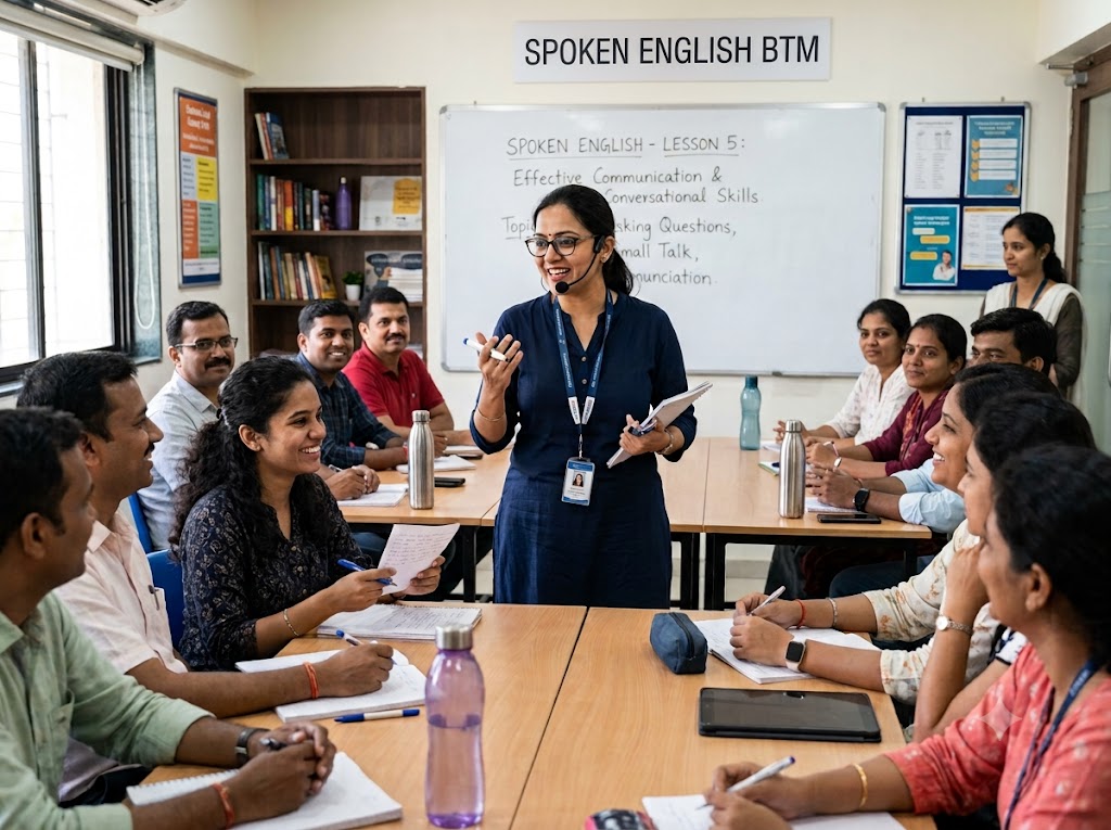 Spoken english course in BTM Layout Students in Classroom