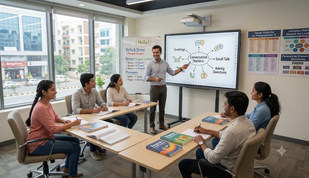 Spoken English BTM classroom facility - Best Basic spoken English classes in BTM layout with modern teaching equipment