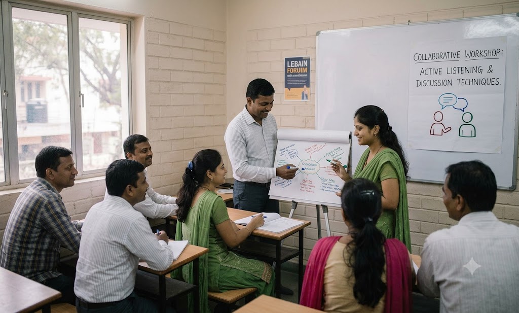 Group debate and extempore practice in Advanced English classes in BTM layout at Spoken English BTM Bangalore