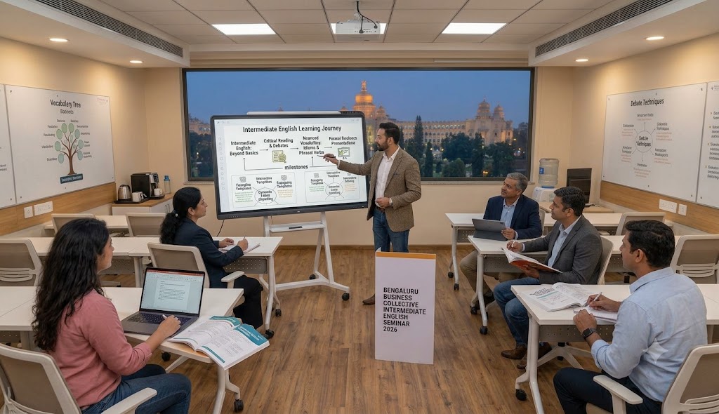 Spoken English BTM classroom - Best Intermediate English classes in BTM layout with modern facilities for professional training