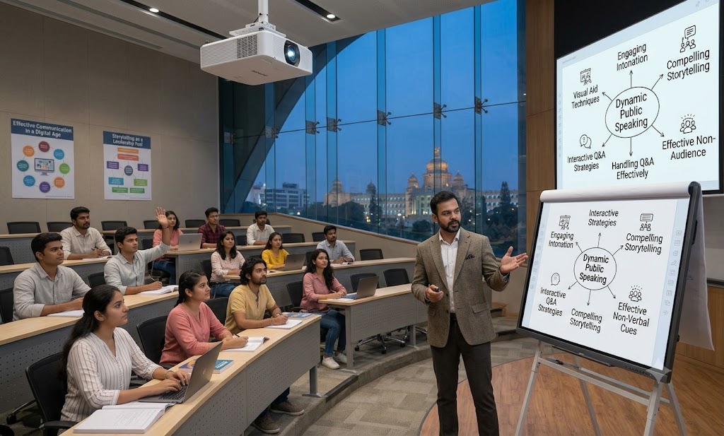 Professional presentation practice in Intermediate English classes in BTM layout at Spoken English BTM Bangalore